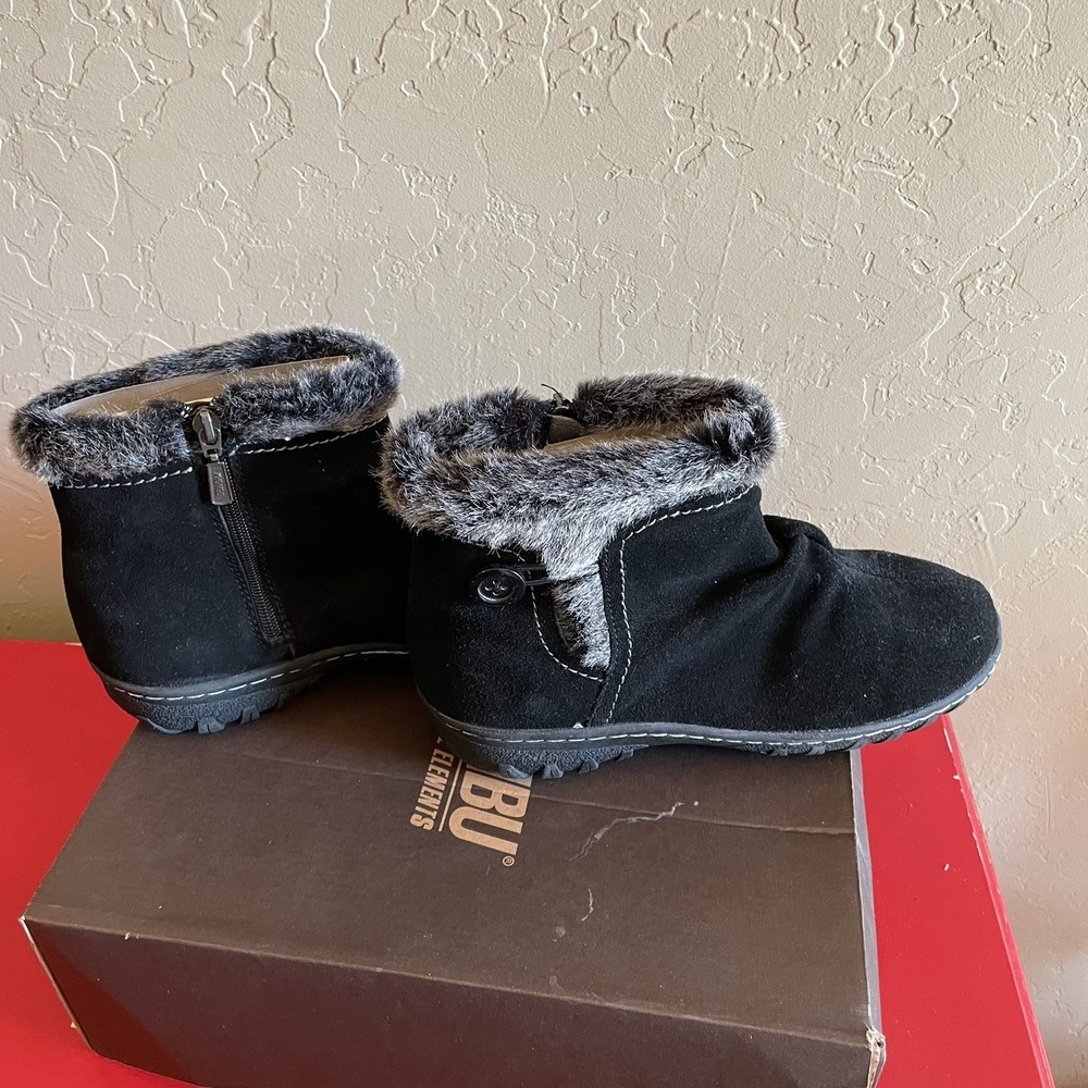Khombu Womens Black‎ Boots Size 9 US Ski Team Supplier Faux Fur Gracie - Picture 5 of 10